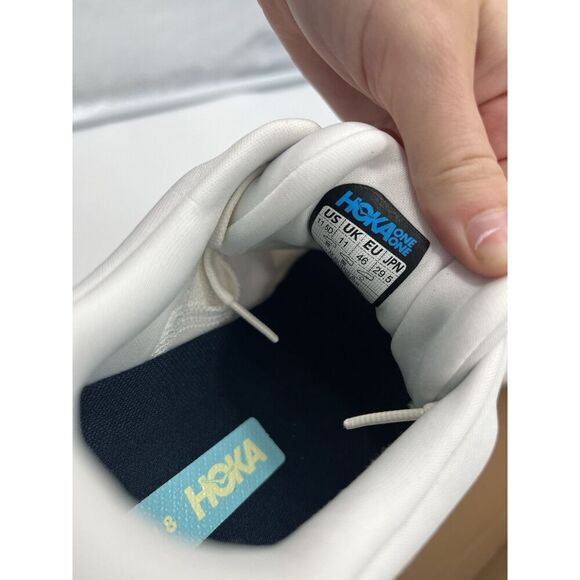 HOKA Men’s Bondi 8 Running Shoes White Orange NWB Size 11.5 - Picture 8 of 9